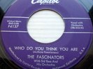 FASCINATORS Capitol reissue 45 Who do you think you Are Come to Paradise ws1606