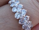1.1cts G/VS-Si1 Diamond vintage wedding anniversary band 14k WG