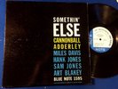 CANNONBALL ADDERLEY Miles Davis SOMETHIN ELSE Blue Note BLP-1595 clean cover LP