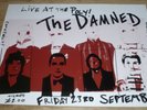 THE DAMNED UNIQUELY DESIGNED LEEDS POLYTECHNIC 1977 POSTER,BRAND NEW 75 X 54 CM