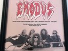 EXODUS-IMPACT IS IMMINENT-RARE PROMOTIONAL ONLY AD-FRAMED-BEAUTIFUL-1990