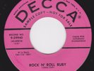 Rockabilly DJ promo 45 - JOHNNY CARROLL - Rock N' Roll Ruby / Tryin' To Get To..