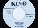 Instrumental R&B Mod Rocker 45 VALENTINES That's It Man KING promo HEAR
