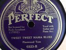 JOSH WHITE & WALTER ROLAND PERFECT 0323 BLUES 78 RPM E/E+ PINEWOOD TOM