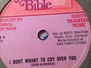 LITTLE JOHN - i don't whant to cry over you - JAH BIBLE 10' REGGAE VG++//