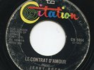 Jenny Rock Le contrat d'amour / Le train pour Memphis  45RPM Canada VG-
