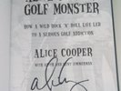 Alice Cooper Signed 'Golf Monster' Hard Back Book Autographed