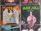 6x Heavy Metal LPs Manowar,J udas Priest, Volbeat,Tesla, Motorhead, Overkill