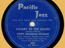 JAZZ 78 : GERRY MULLIGAN QUARTET W/ CHET BAKER ON PACIFIC JAZZ 601 - E CONDITION