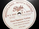 TAHITI MUSEE DE LA PAROLE ET DU GESTE ethnic french 1930 pathe X.9092 78 rpm