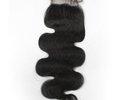 Forawme 130% 1B Black Free Part Top Closure 16 Inch Body Wave Virgin Human Hair