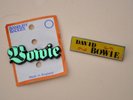 Vintage David Bowie pin badges x 2 rock music band collectible (Ziggy Stardust)