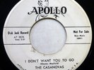 CASANOVAS 45 I don't want you to go / Please be my love APOLLO DJ Doowop Kz 177