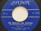 TEEN Joyce Germain THE BEATLES ARE COMING  London 45 rare Canadian girl group