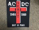 Patch Backpatch Bon Scott AC/DC Gestickt Ungebraucht