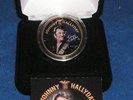 JOHNNY HALLYDAY HALF DOLLAR DOREE A L'OR FIN 24 CARATS TOUR 66 COFFRET N°4654