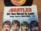 The Beatles All You Need Is Love/Rich Man 45 RPM Capital 5964 Swirl CLEAN