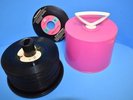 Vintage Retro 60’s 70’s Hot Pink Disk-Go-Case Portable 45 Record Case Full