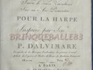 HARPE PARTITION DALVIMARE DREUX FANTAISIE AIR PIEMONTAIS +12 VARIATIONS NAPOLÉON