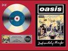 Oasis - Definitely Maybe - Signed Gold Disc Replica Music Award
