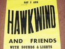 HAWKWIND RARE CONCERT POSTER SATURDAY 2nd AUGUST 1975 QUEENS HALL BARNSTAPLE UK