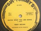TEDDY BROWN - WATCH WHAT YOU ARE DOING - SIR TOMMY'S ( DIGI ROOTS 12 )