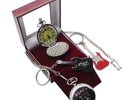 Signed BRUCE SPRINGSTEEN Pocket Watch with Chain and Electric Guitar Keyring