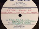Deroy 12” Acetate LP Folk Songs & Christmas Music Orpington Methodist Church