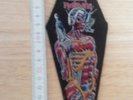 IRON MAIDEN woven coffin Patch  lim. Somewhere In Time Accept Priest Helloween