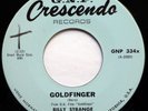 BILLY STRANGE 45 Goldfinger/Theme from the Munsters CRESCENDO rock VG++ d1953