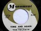 VELVETS 45 Time & again / That lucky old sun MONUMENT Doowop kz267