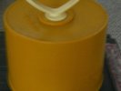 DISC-GO-CASE BURNT ORANGE FOR 45s W/ 50 45s included