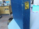 Vintage Blue Record Carrying Case Holder Storage Box - 78 RPM rare 50s