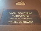 BACH GOLDBERG VARIATIONS WANDA LANDOWSKA HMV DB4908-4913