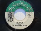 THE BROTHERS SEVEN Evil Ways/Them Changes 45 TEXAS SOUL FUNK GOOD LUCK HEAR BOTH
