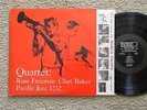 CHET BAKER QUARTET *Quartet Russ Freeman* 1957 Excellent Vinyl Mono Pacific Jazz