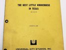 The Best Little Whorehouse in Texas * 1981 Movie Script * Burt Reynolds, Musical