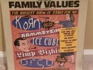 Family Values Fall Tour 98 Vinyl Korn Limp Bizkit Ice Cube Orgy Rammstein Rare