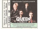 Queen    In Concert 1982    Ticket / Konzertkarte / Eintrittskarte