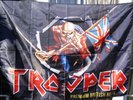IRON MAIDEN - TROOPER VIP TOUR FLAG (BOOK OF SOULS WORLD TOUR, 2017)