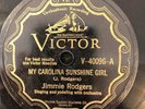 Victor 40096 Jimmie Rodgers CAROLINA SUNSHINE GIRL w JAZZ BAND 1928-29  EE-