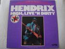 JIMI HENDRIX HIGH, LIVE 'N DIRTY RED VINYL LP 1978 NUTMEG RECORD STEREO EX