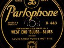 ARMSTRONG HOT FIVE West End Blues / EDDIE LANG'S ORCH. Freeze an' melt 78' X3024