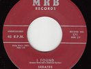 SEDATES - MRB 171 - I Found / Please Love Me Forever - 1958 DOO-WOP 45 VG/VG+