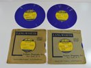 4 Lang-Worth Radio Station Promo Records Commercial Spots Jingles Blue Vinyl