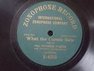 MUSIC HALL MISS FLORRIE FORDE WHAT THE CURATE SAS/SIDED ZONOPHONE RECORD X-42331