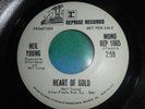 Neil Young 45 PROMO record HEART OF GOLD, 1971 wlp
