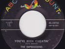Northern Soul - The Impressions - You've been cheatin' - original US ABC label
