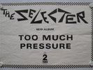 The Selecter Too Much Pressure Original 1980 Official 2 Tone Promotional Poster