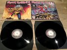 Iron Maiden 1st 10 Years 1990 Vinyl Double 'Hills+Beast' 1990 +Promo Sticker EX